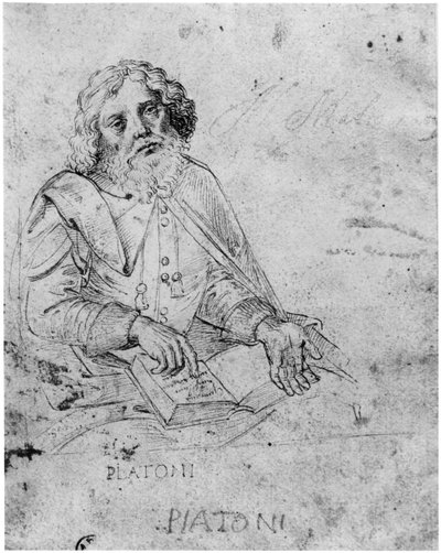 Retrato de Platón (429-347 a.C.) de Raffaello Sanzio Raphael